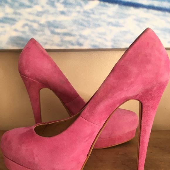 Aldo Shoes - Aldo pink suede platform pumps